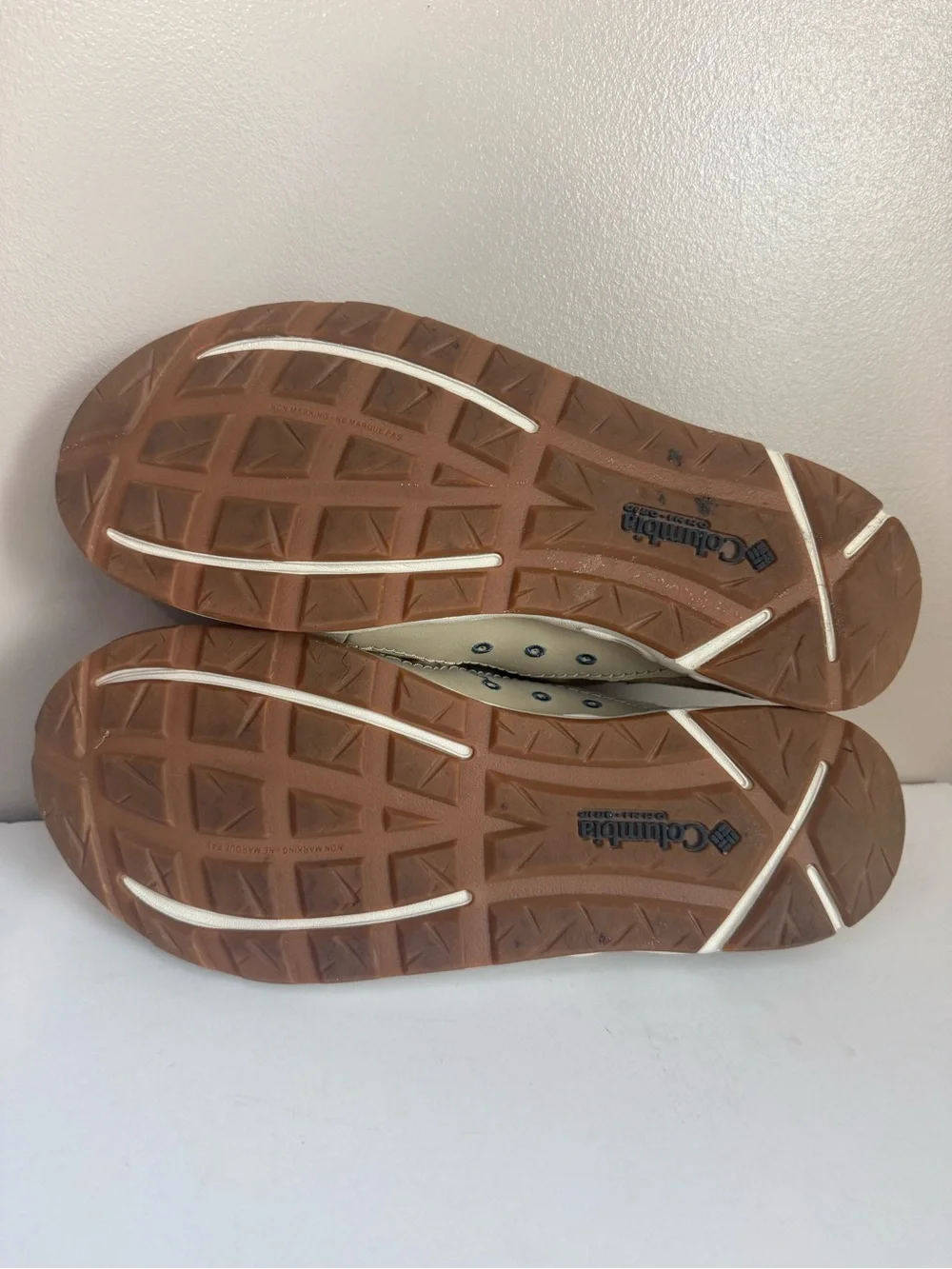 Columbia Mens PFG Bahama Vent Loco Relaxed III Boat Shoes Canvas Leather Tan 9.5
